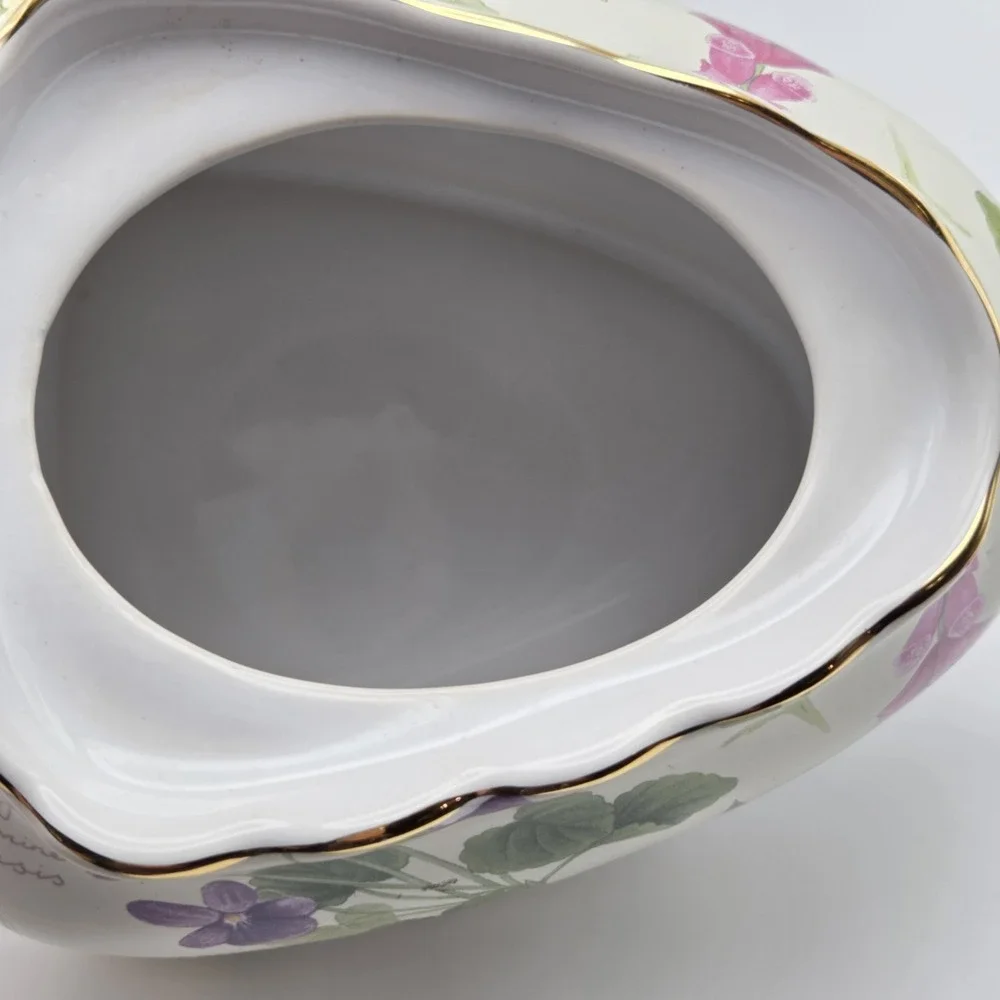 Vintage Royal Cuthbertson Floral Porcelain Botanical Teapot Made In England‎